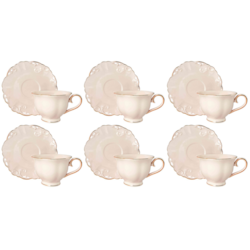 CHARLOTTE CREAM KOMPLET FILIŻANEK 6+6 250ml