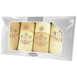 GIFT VI KPL RĘCZNIKÓW 6EL KREMOWY/BEŻOWY 06