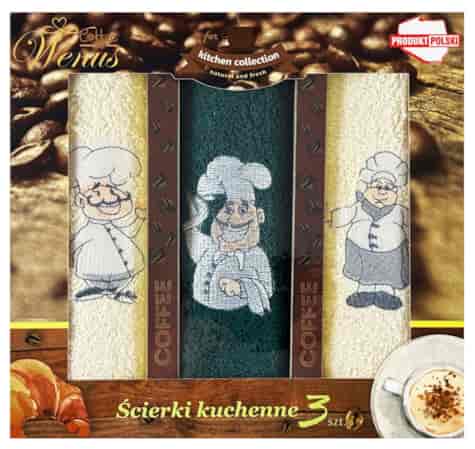 RĘCZNIK KUCHENNY ŚCIERKA HAFT 30x50cm 3szt wzD08