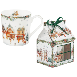 BN CHRISTMAS VILLAGE KUBEK 400ml + OPAK DOMEK