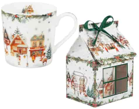 BN CHRISTMAS VILLAGE KUBEK 400ml + OPAK DOMEK