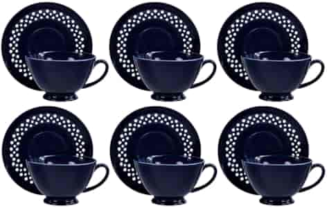 BISETTE LIMITED KOMPLET FILIŻANEK 6+6 260ml BLUE A