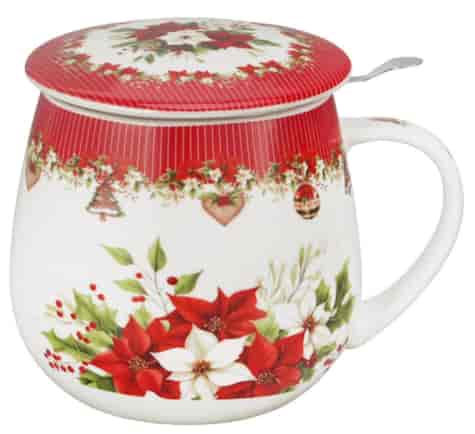 BN CHRISTMAS FLOWER KUBEK ZAPARZACZ BARYŁKA 430ml