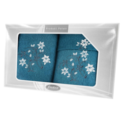 GIFT III KPL RĘCZNIKÓW 3EL SZMARAGDOWY 09