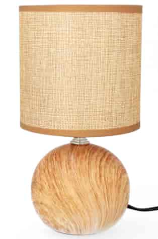 LAMPA NOCNA CERAMICZNA LK01BR BRĄZOWA 25cm