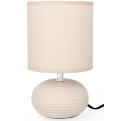 LAMPA NOCNA CERAMICZNA LK07BE BEŻOWA 23cm