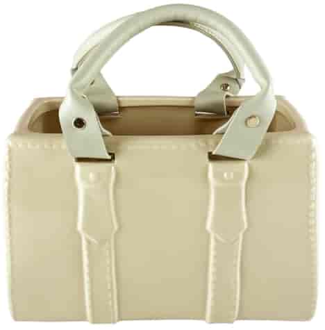 OSŁONKA CERAMICZNA TOREBKA 25x12x16cm BEIGE