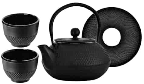 GIFT CZAJNIK ŻELIWNY Z CZARKAMI 0,8L 4EL BLACK