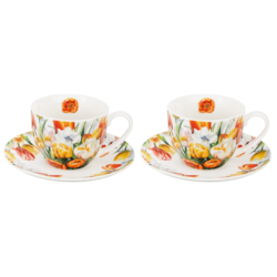 TULIPANY KOMPLET FILIŻANEK 2+2 270ml