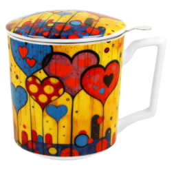MODERN HEARTS KUBEK ZAPARZACZ W PUDEŁKU 450ml
