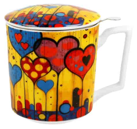 MODERN HEARTS KUBEK ZAPARZACZ W PUDEŁKU 450ml