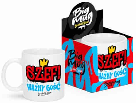 BIG MUG KUBEK 800ml - SZEF WAŻNY GOŚĆ