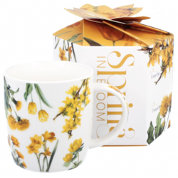 KWIATY ŻÓŁTE KUBEK W PUDEŁKU 400ml