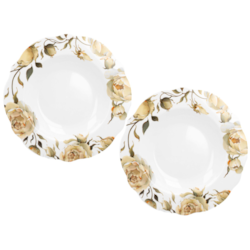 ENGLISH ROSES WHITE TALERZ GŁĘBOKI KOMPLET 2SZT