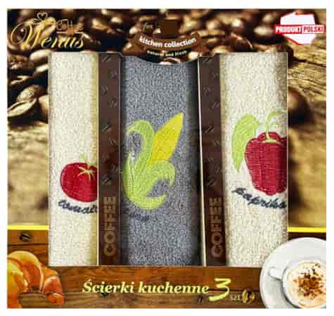 RĘCZNIK KUCHENNY ŚCIERKA HAFT 30x50cm 3szt wzD09