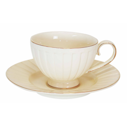 VANESA CREAM FILIŻANKA ZE SPODKIEM 1+1 280ml BOX P