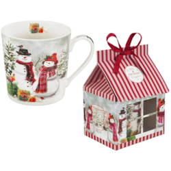 BN SNOWMAN SMILE KUBEK 400ml + OPAK DOMEK
