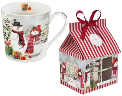 BN SNOWMAN SMILE KUBEK 400ml + OPAK DOMEK