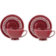 BISETTE LIMITED KOMPLET FILIŻANEK 2+2 260ml PINK B