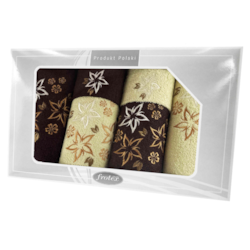 GIFT VI KPL RĘCZNIKÓW 6EL KREMOWY/BRĄZOWY 14