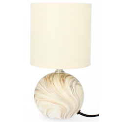 LAMPA NOCNA CERAMICZNA LK01K KREMOWA 25cm