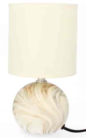 LAMPA NOCNA CERAMICZNA LK01K KREMOWA 25cm
