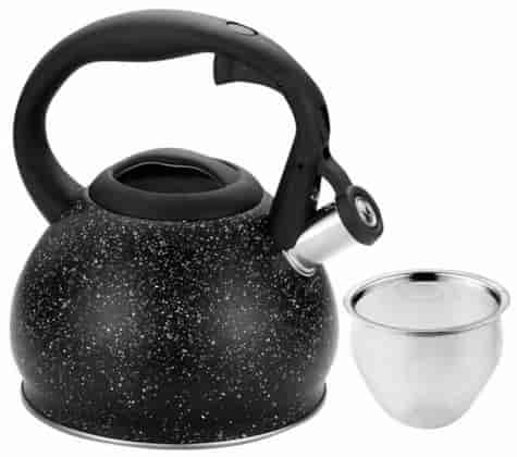 CZAJNIK METALOWY Z GWIZDKIEM 1,2L + SITKO KH-1634