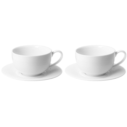 DIAMOND WHITE KOMPLET FILIŻANEK 2+2 250ml