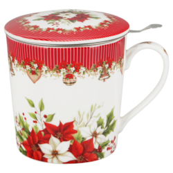 BN CHRISTMAS FLOWER KUBEK ZAPARZACZ DOMEK 400ml
