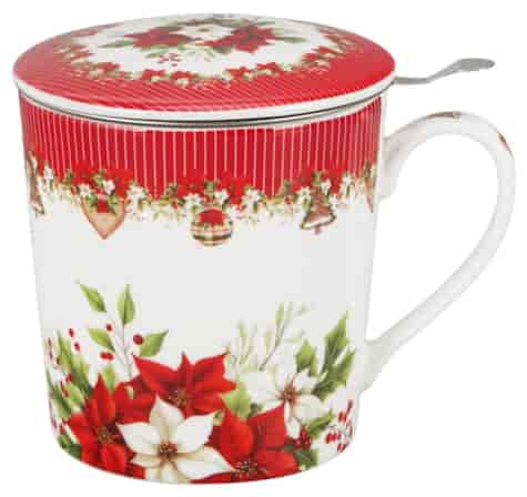 BN CHRISTMAS FLOWER KUBEK ZAPARZACZ DOMEK 400ml