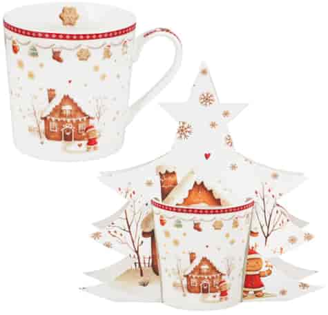 BN GINGERBREAD HOUSE KUBEK 400ml + OPAK CHOINKA
