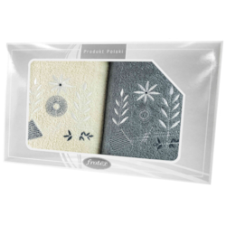 GIFT II KPL RĘCZNIKÓW 2EL 50,50 KREM/SZARY 31