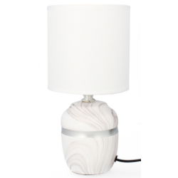 LAMPA NOCNA CERAMICZNA LK02B BIAŁA 26,5cm