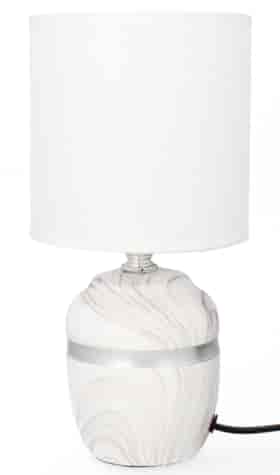 LAMPA NOCNA CERAMICZNA LK02B BIAŁA 26,5cm
