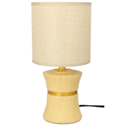 LAMPA NOCNA CERAMICZNA LK15BE BEŻOWA 26cm