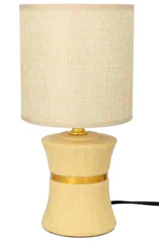 LAMPA NOCNA CERAMICZNA LK15BE BEŻOWA 26cm