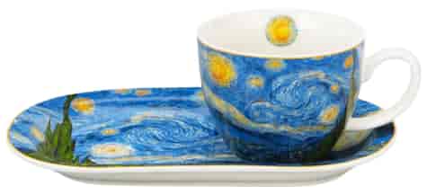 STARRY NIGHT FILIŻANKA ZE SPOD 1+1 450ml ŚNIADANIE