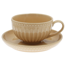 MOSAIQUE BEIGE FILIŻANKA ZE SPODKIEM 1+1 250ml luz