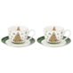 BN TREE SPARKLE KOMPLET FILIŻANEK 2+2 270ml
