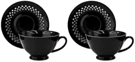 BISETTE LIMITED KOMPLET FILIŻANEK 2+2 260ml BLACKA