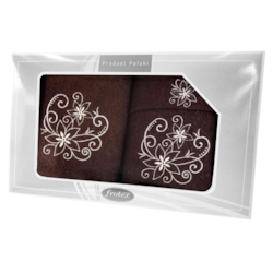 GIFT III KPL RĘCZNIKÓW 3EL BRĄZOWY 04