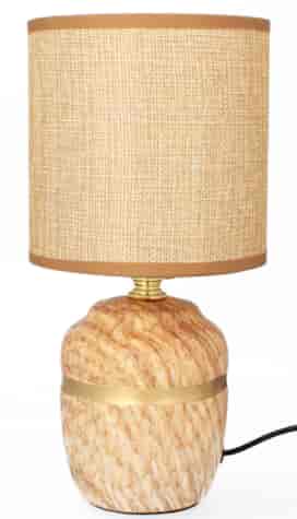 LAMPA NOCNA CERAMICZNA LK02BR BRĄZOWA 26,5cm