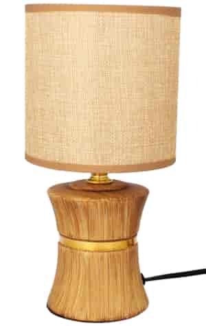 LAMPA NOCNA CERAMICZNA LK15BR BRĄZOWA 26cm