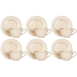 PUCCINI CREAM KOMPLET FILIŻANEK 6+6 250ml