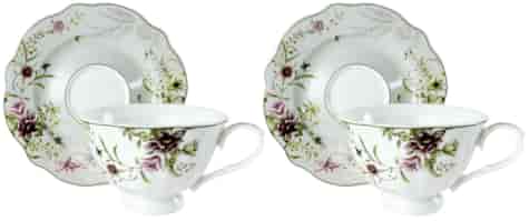VIOLET SZARY KOMPLET FILIŻANEK 2+2 220ml