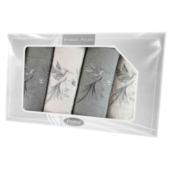 GIFT FROTEX IV KPL RĘCZNIKÓW GRENO 4EL BIAŁY/PO 5K