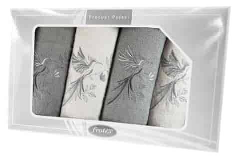 GIFT FROTEX IV KPL RĘCZNIKÓW GRENO 4EL BIAŁY/PO 5K