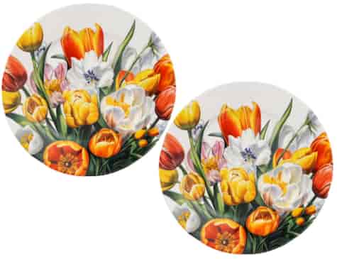 TULIPANY TALERZ DESEROWY 19,2cm KOMPLET 2SZT
