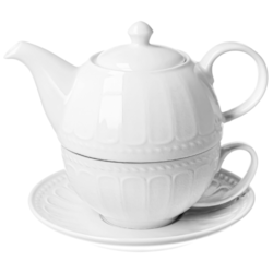 TWILIGHT WHITE CZAJNICZEK Z FILIŻANKĄ 300ml 3EL