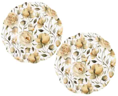 ENGLISH ROSES WHITE TALERZ OBIADOWY KOMPLET 2SZT